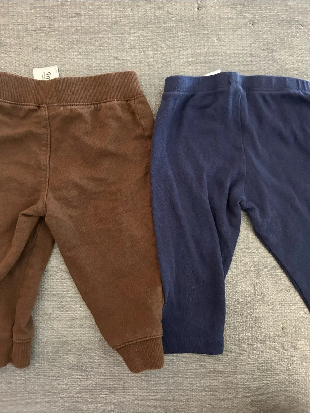 Carter's Navy and Brown Cotton sweatpants/joggers. Size 9M.